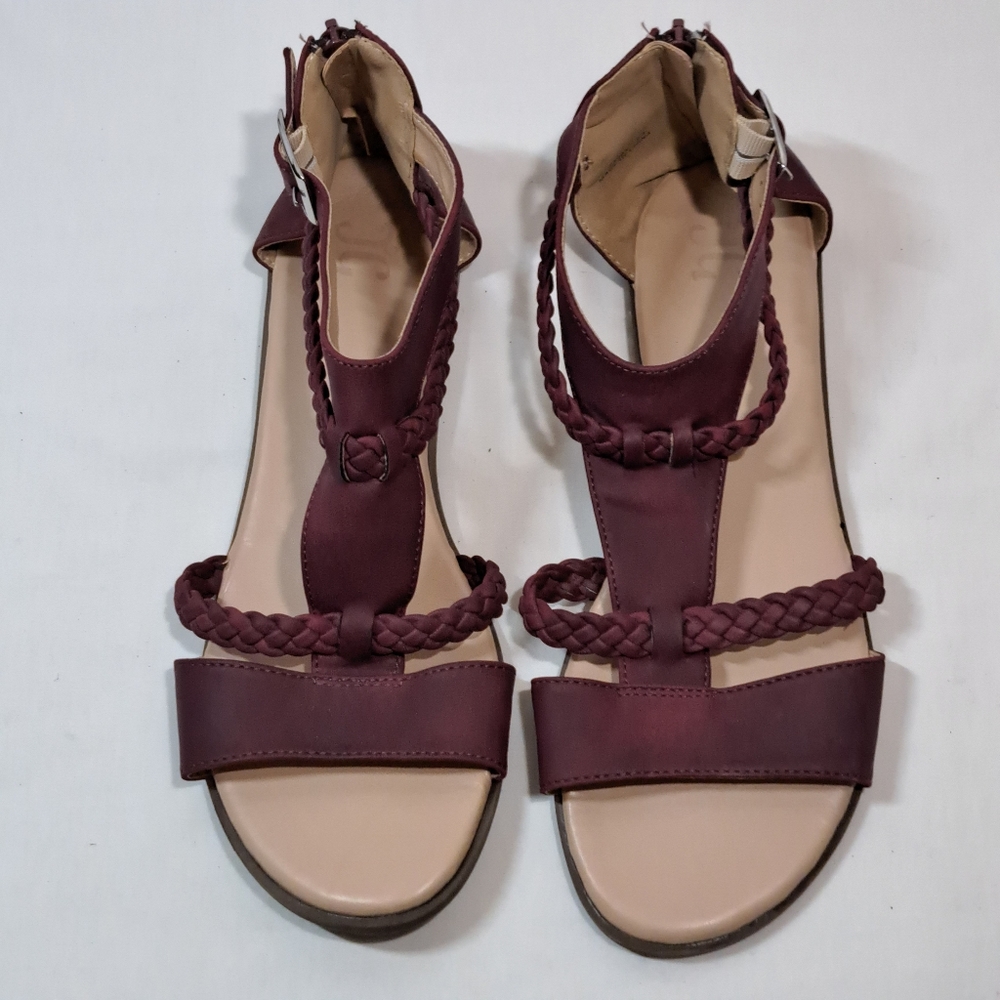 Gladiator Sandals in Plum Size 9.5